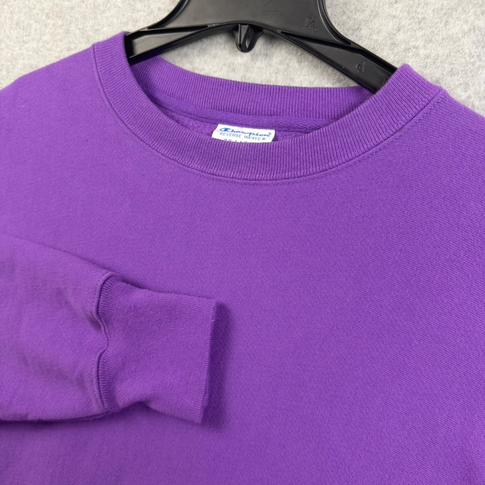 Champion Reverse Weave Sweatshirt Mens 2XL Purple Crewneck Fleece GF70 2W7
